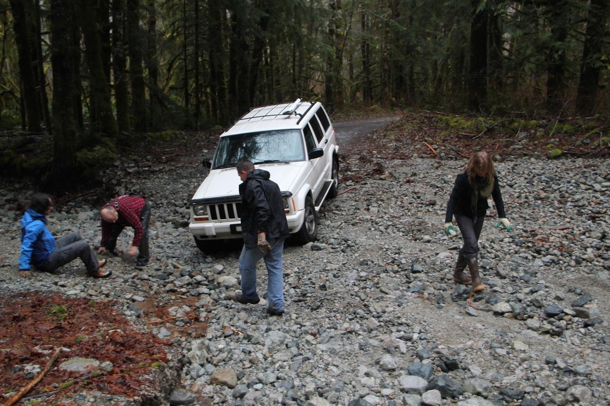 The infamous washout that kept us stuck overnight last Sunday.
