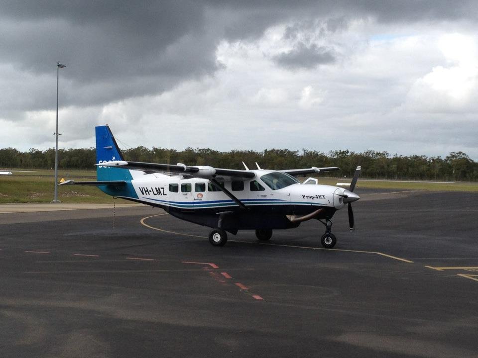 There she is - my charter plane to the reef. Tranquilize me now