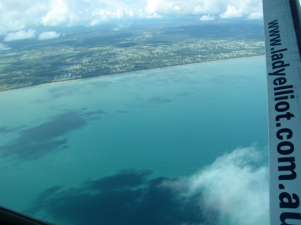 Flying along the coast to Bundaberg to pick up a few more passengers.