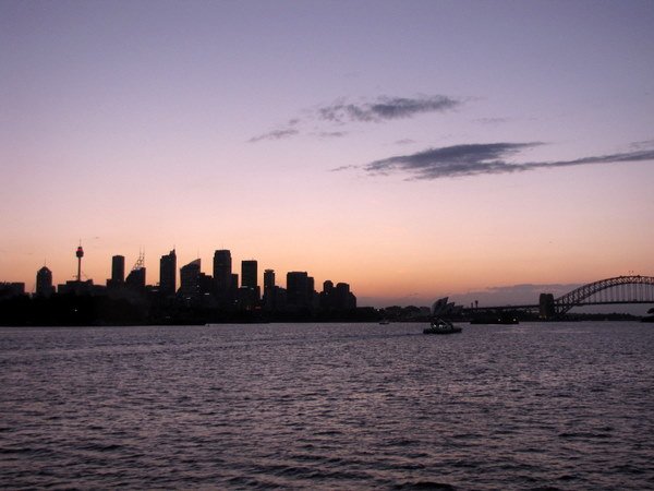 Sydney at sunset from the Manley ferry